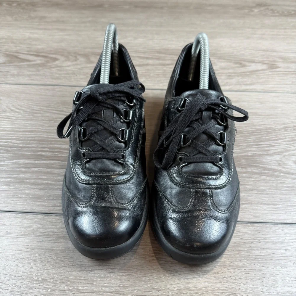 Mephisto Womens Runoff Air-Jet Leather Walking Shoes Black US 8 EUR 5.5